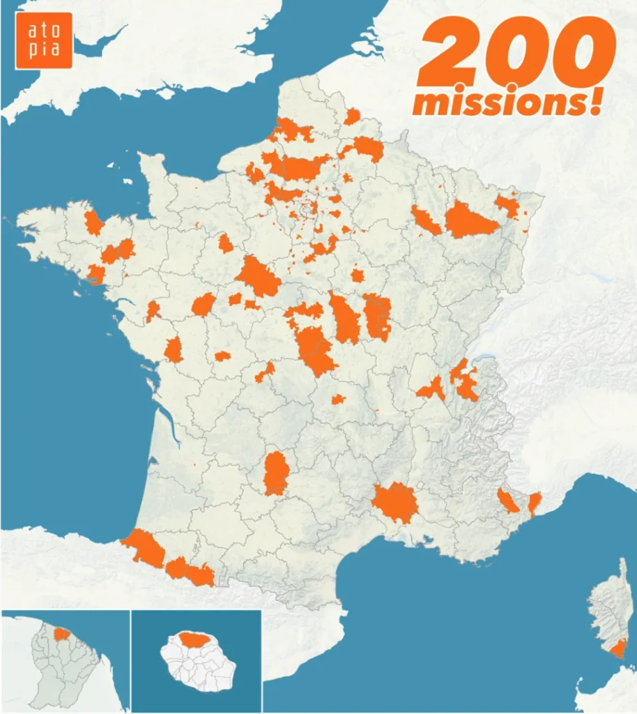 Atopia franchit le cap des 200 missions accompagnées